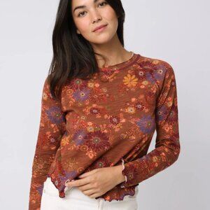 NWT - Natural Life - Floral - Long Sleeves - Layering Top - Size Small